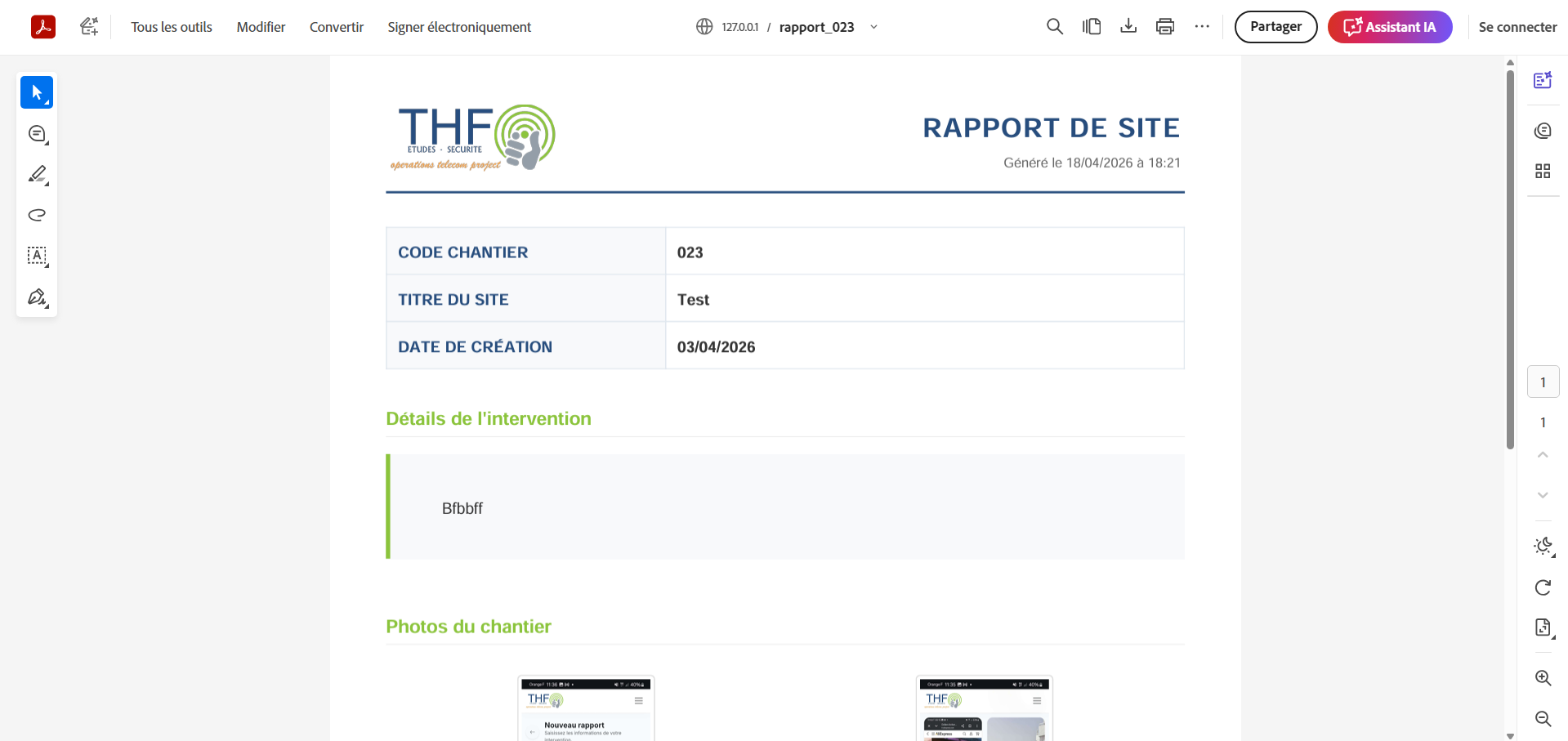 Export PDF